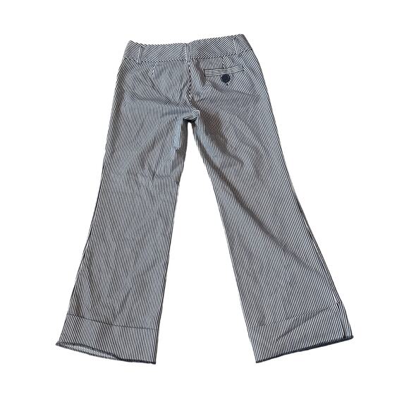 Old Navy Low Waist Cotton Blend Blue and White Stripe Nautical Pants - Picture 6 of 6